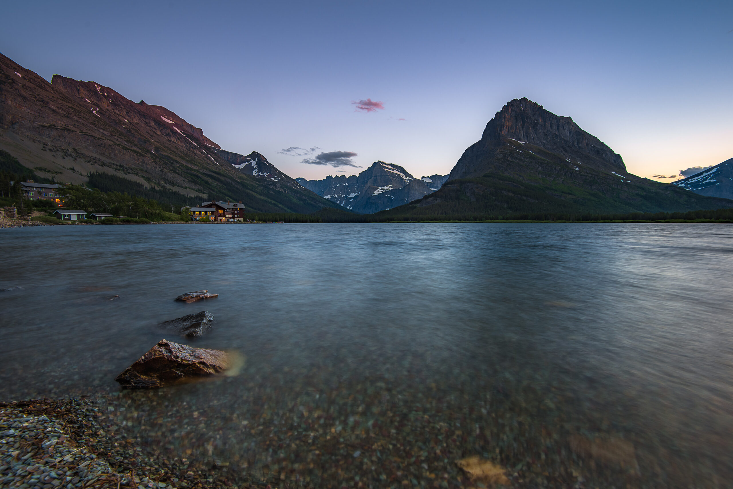 swift current Lake in glacier national park